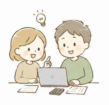 イラスト:若い夫婦